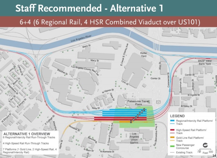 The recommended configuration Alterntive 1 features xxx. Image via Metro staff presentation
