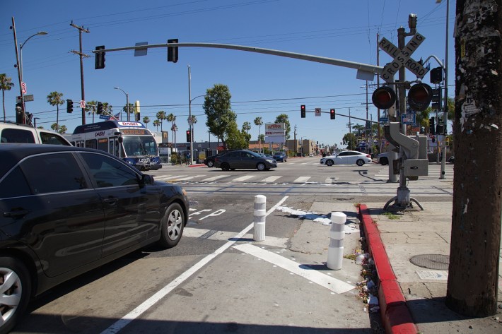 Vermont, at Slauson, looking South. Sahra Sulaiman/Streetsblog L.A.