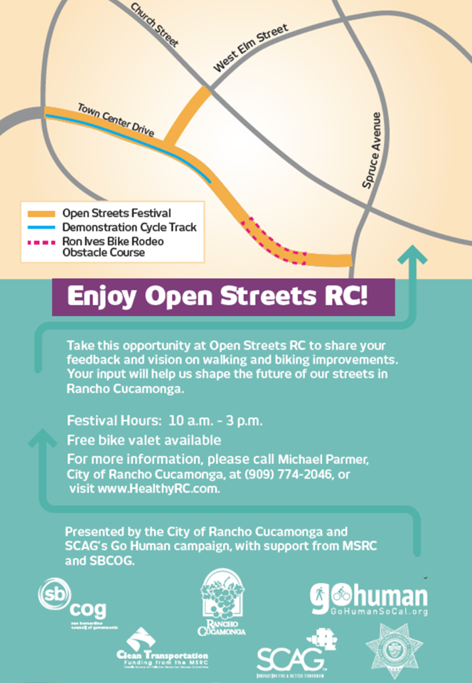 Rancho Cucamonga open streets festival this Saturday