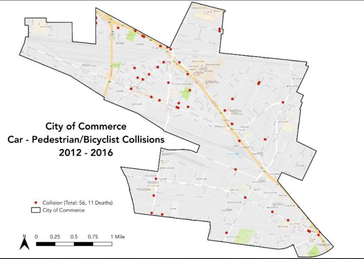 Collisions in Commerce. Source: EYCEJ and Urban Health Strategies Report