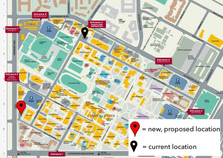 USC Annenberg Media mapped out where USC has proposed Flournoy set up shop. Source: USC Annenberg Media FB