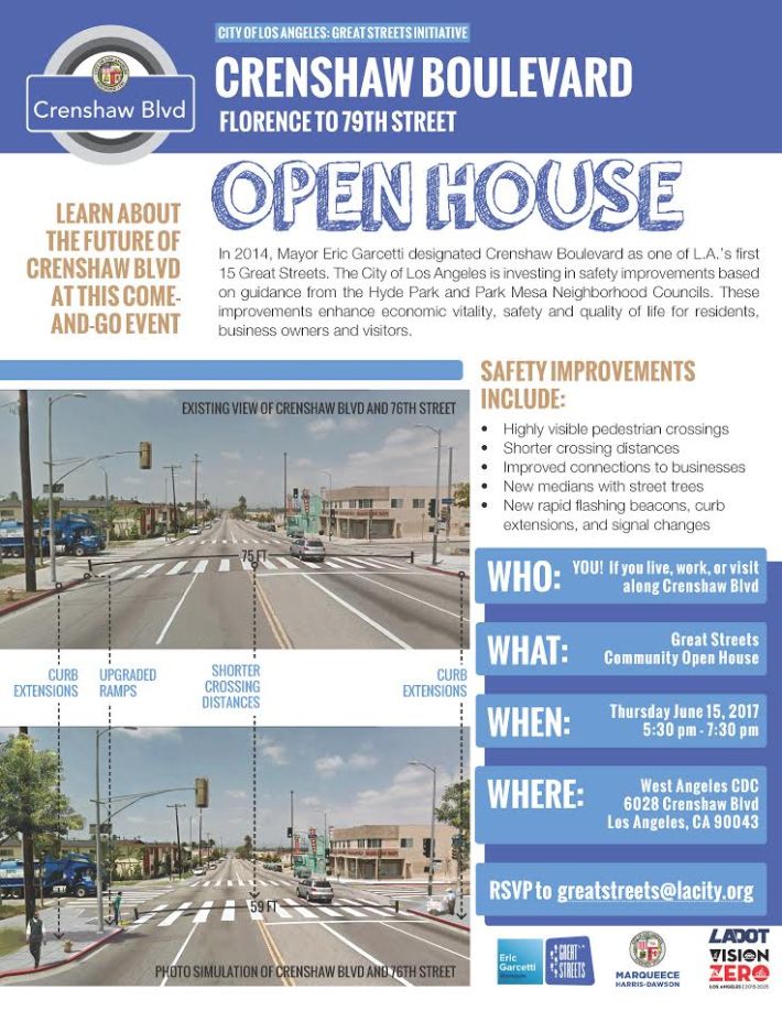 Crenshaw Boulevard open house this