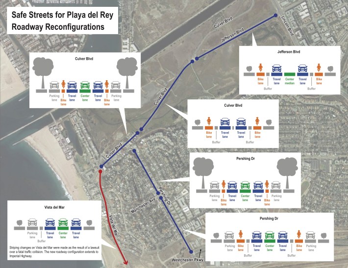 Safe Streets for Playa Del Rey map, image via Councilmember Bonin website