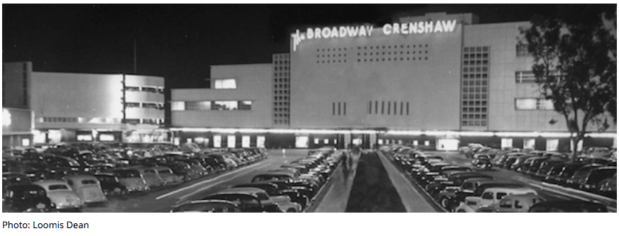 According to Mark Ridley-Thomas' webpage, this photo was altered to remove a palm tree and give viewers an unobstructed view of the mall in all its glory.