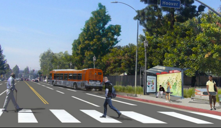 There appears to be no bikeway planned for Martin Luther King, Jr. Boulevard. Source: My Figueroa
