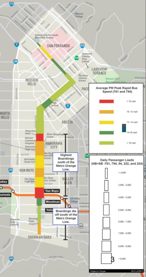 East SFV Transit Corridor study area map showing xxx.