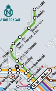 Metrolink Antelope Valley Line map