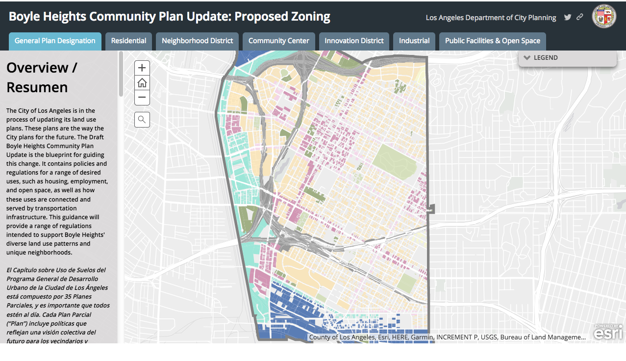 Interactive Zoning Map Of Boyle Heights Community Plan Includes Look At   Screenshot 2017 10 31 Story Map Series 