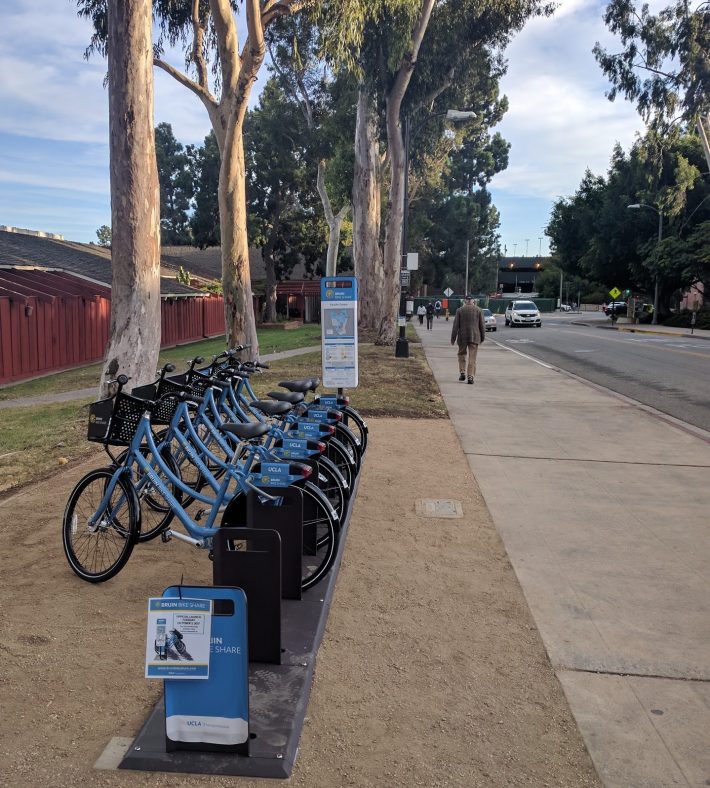 Bike-share dock at UCLA.