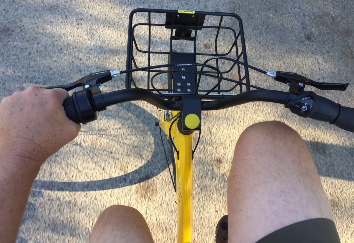 The ofo dockless bike-share bikes are too small for a 6'3" person to ride comfortably