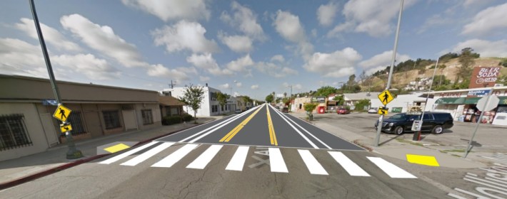 Rendering of Alhambra Avenue Safety Improvements - image via Councilmember Huizar