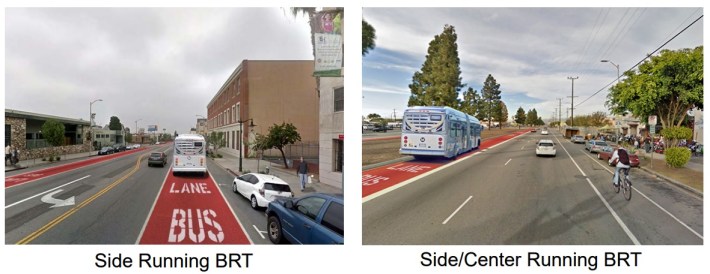 Metro's most promising BRT concepts for Vermont Avenue BRT. Images from Metro presentation