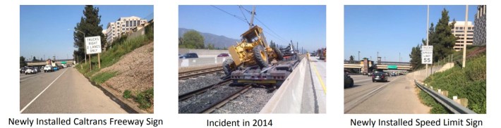 210 Freeway signage and crashes - from Metro staff report