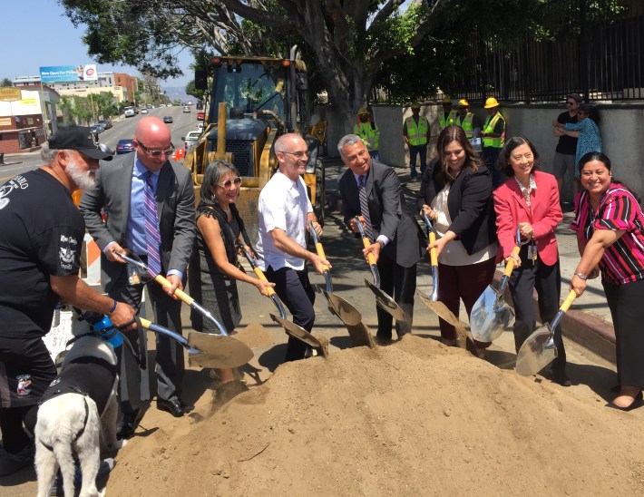 Councilmember O'Farrell and community and city leadership breaking ground this morning