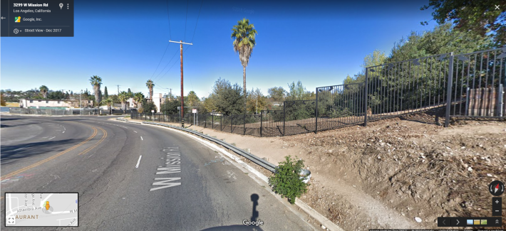 Before: Alhambra Avenue at Lowell Avenue. Image via Google street view