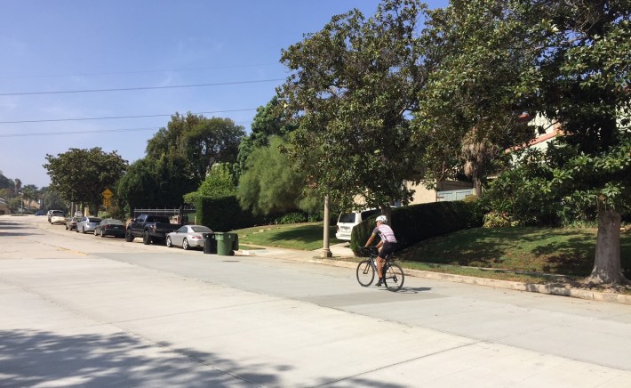 Smooth new concrete at the intersection of Griffith Park Blvd and Effie Street where cyclist Brian O’Hare fell and sued the city, winning $500,000