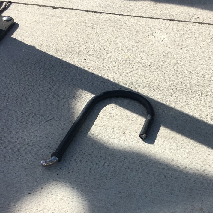 Expo Line bike thieves cut through this sturdy U-lock