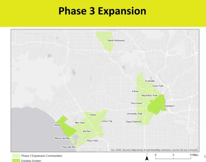 Metro's Phase 3 bike-share expansion map