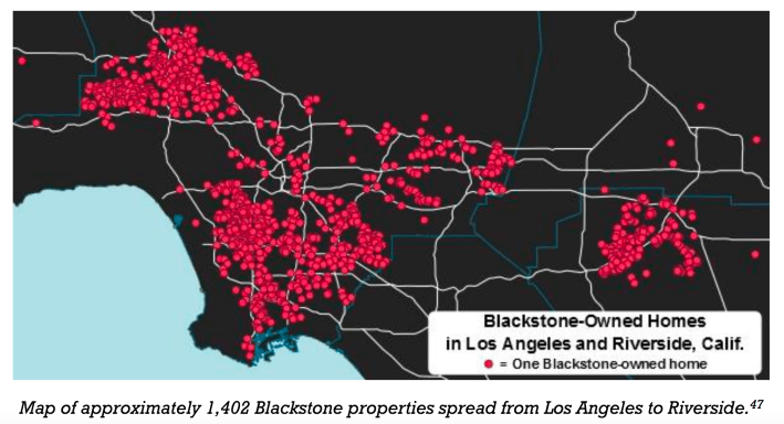 SAJE reports that the map was created using addresses found using Lexis public records. Shapefiles and vectors for state, counties, and interstates from the U. S. Census. Source: SAJE's 2014 Renting from Wall Street report