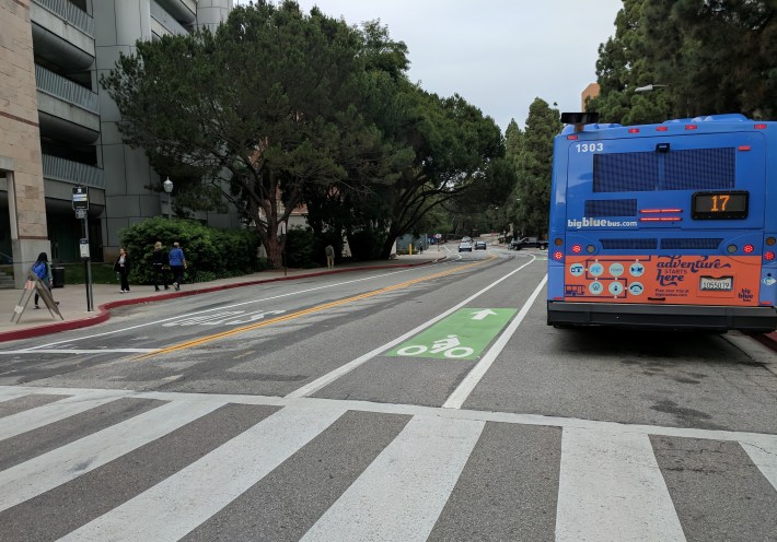 UCLA's new bike lane