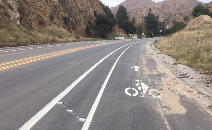 The safety improvements included 1.2 miles of new buffered bike lanes