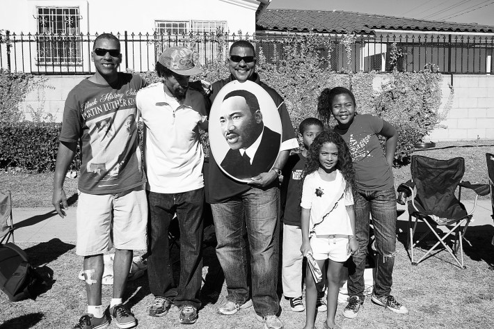 Residents celebrate Martin Luther King, Jr. at the 2013 King Day Parade. Sahra Sulaiman/Streetsblog L.A.