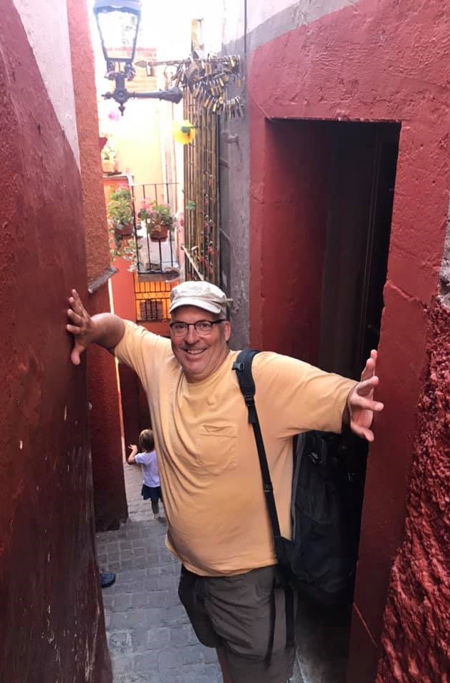 The author at Callejon Del Beso, Guanajuato