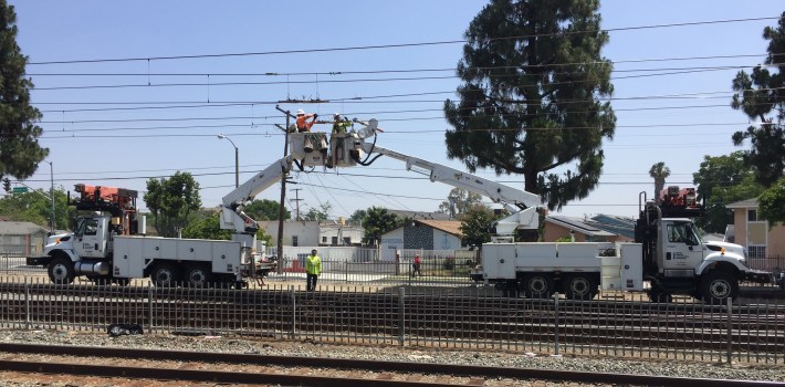 New Blue improvements include replacing catenary power lines on the Blue Line