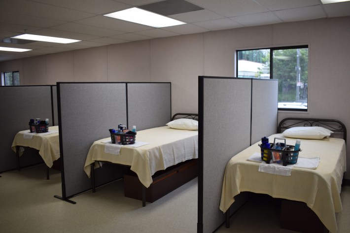 Inside El Puente's residents' trailers. Image via The People Concern.