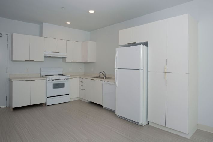 A new kitchen at the Arroyo apartments.