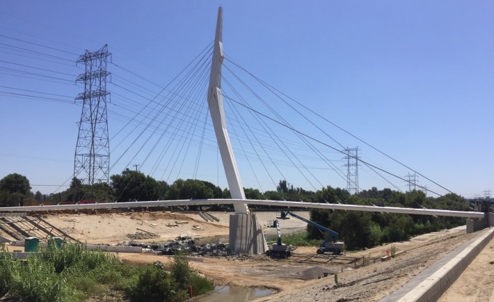 Construction nearing completion on the new La Kretz bridge in North Atwater