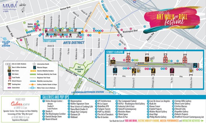 Culver City's Art Walk and Roll Festival is this Saturday. Catch a New Mobility presentation and screening