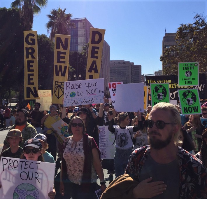 Among the Youth Climate Strike demands was a call for a Green New Deal