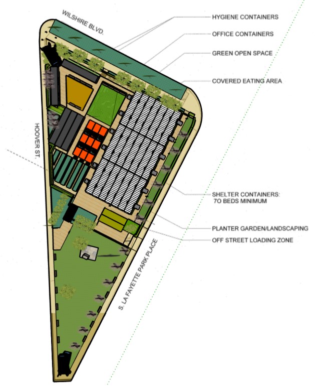 Lafayette Park bridge housing site plan - via Council President Wesson