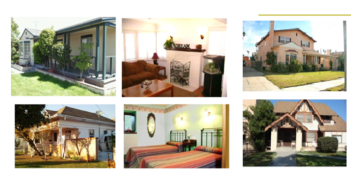 This group of images is on SHARE! Housing's webpage as an example of the kind of houses with beds ready for rent.