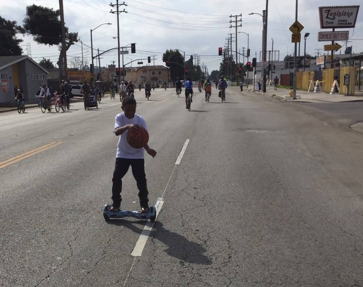 CicLAvia makes space for youth on streets that are full of cars at other times