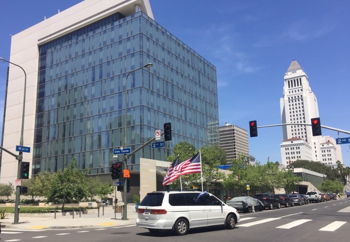 Operation Gridlock driver circling L.A. City Hall