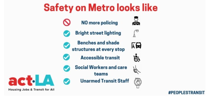 Metro safety infographic via ACT-LA