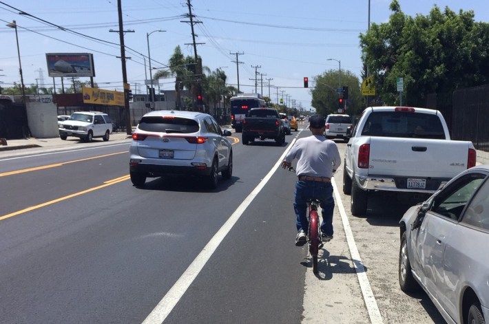 More of the new Avalon Boulevard bike lanes