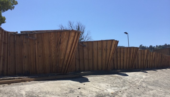 Part of the approach includes these wave-shaped walls