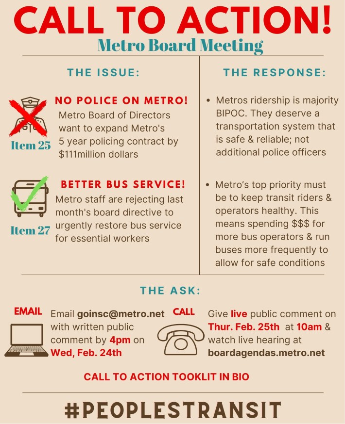 Call to Action - from ACT-LA action alert toolkit