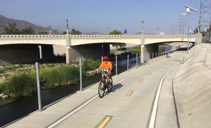 New bikeway undercrossing at Riverside Drive Bridge