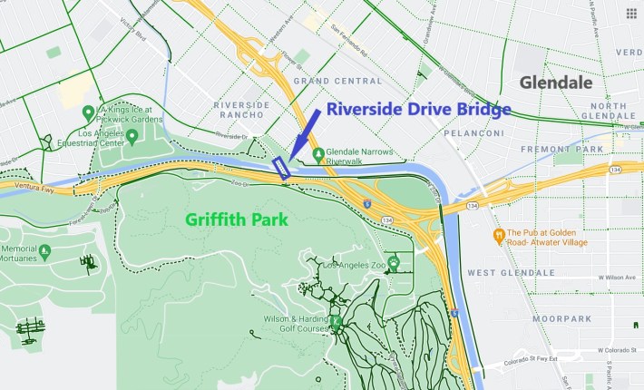 Riverside Drive Bridge location
