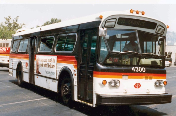 These 35-foot Flxible buses were common rolling stock on the 175 circa early-mid 1980s. Photo courtesy of Metro Transportation Library and Archive Flickr