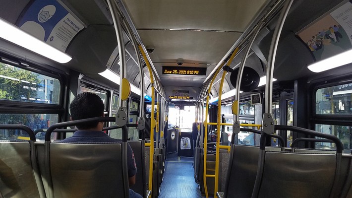 Ridership was extremely light on Line 175’s final day of service. Photo by Elson Trinidad