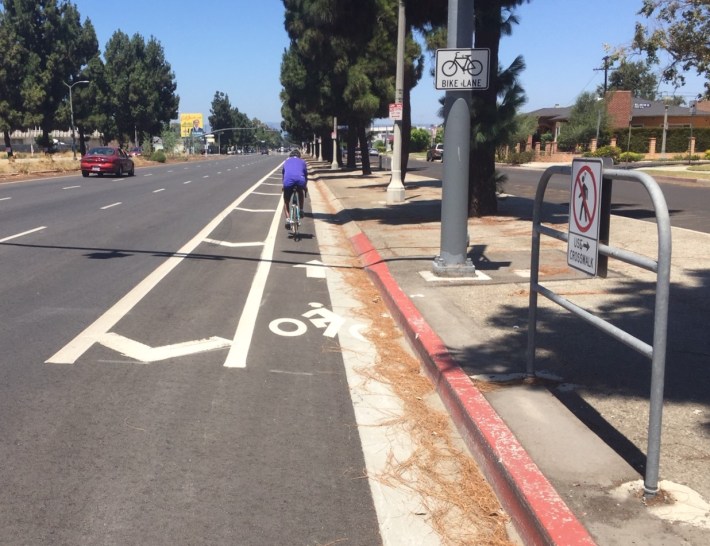 New buffer added to existing MLK Boulevard bike lanes in South L.A.