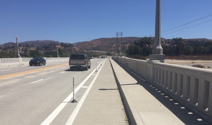 New bike lanes on Foothill Boulevard through Lakeview Terrace