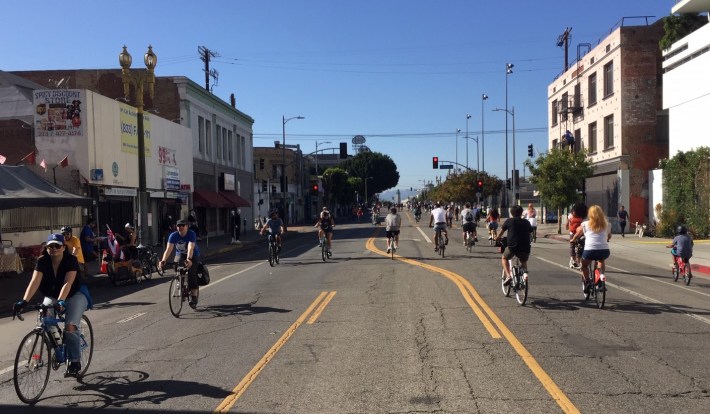 Heart of L.A. CicLAvia 2021 on 7th Street through Pico Union
