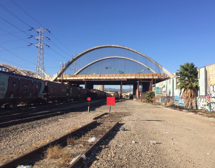 The 6th Street VIaduct's 60-foot arches just east of the L.A.