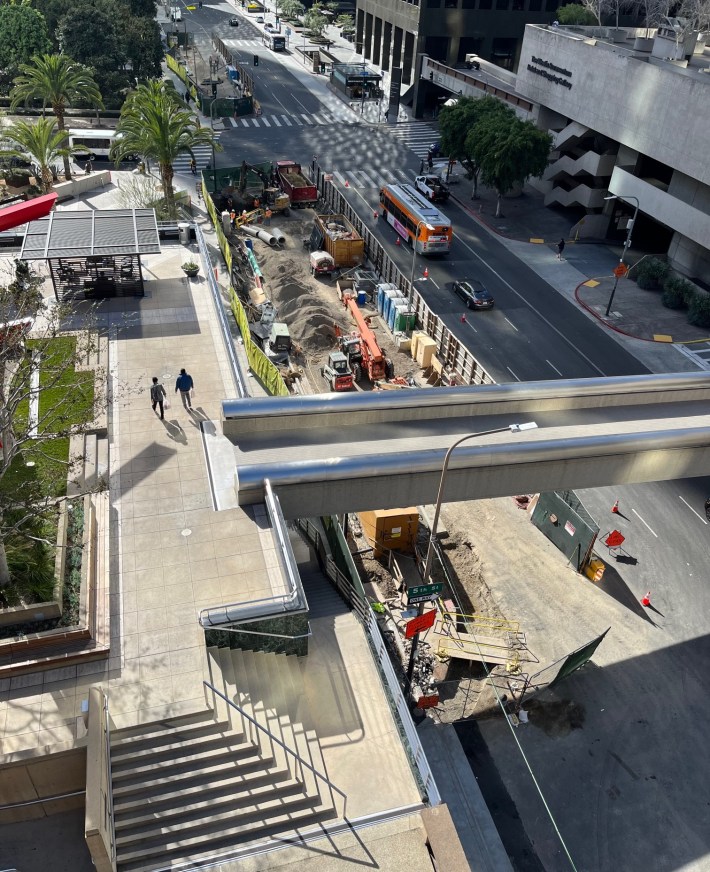 Regional Connector construction wrapping up on Flower Street